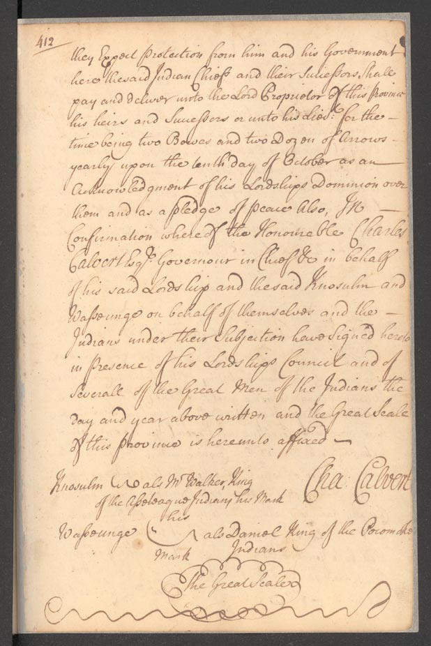 handwriting of treaty